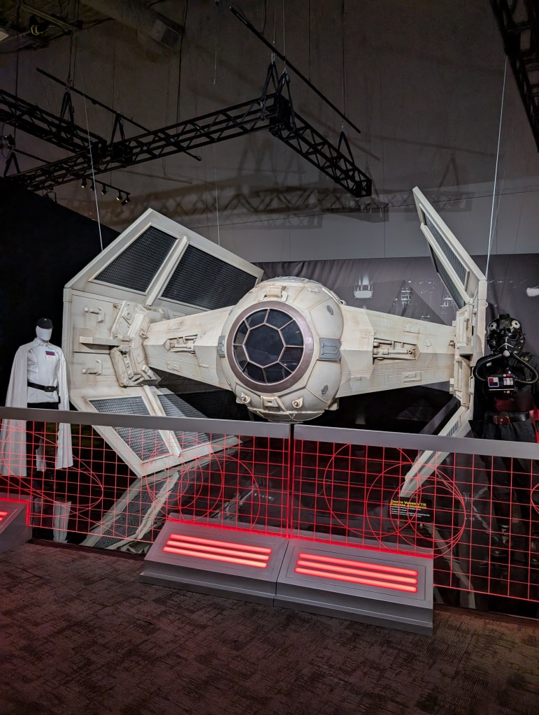 A large replica of an Imperial TIE fighter 
